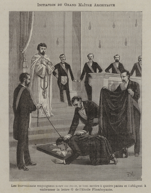 Initiation of a Grand Elect Perfect and Sublime Master (engraving)