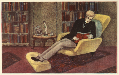 "One afternoon, a month later, Dorian Gray was reclining in a luxurious armchair, in the little library of Lord Henry's house in Mayfair".
