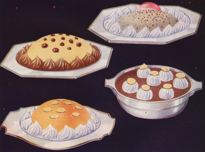 Caprice d'Arlette; L'Assiette Martiniquaise; L'Assiette Tentation; La Creole Neigeuse (print)