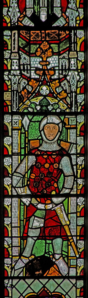 Window s4 depicting Richard de Clare (stained glass)