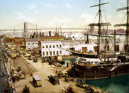 South street and the Brooklyn Bridge
