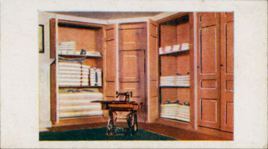 The Queen's Dolls' House: The Linen Room (colour litho)