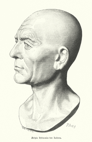 Scipio Africanus the Elder, Roman general of the Punic Wars (engraving)