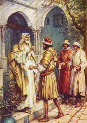 The Parable of the Talents (colour litho)