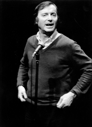 French Humorist Alex Metayer on Stage in The 80'S (b/w photo)