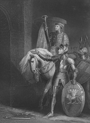 King Henry V at the Siege of Harfleur, illustration from the 'History of England, Vol. 1' (engraving)