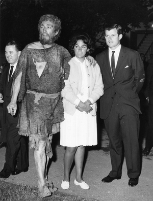 E. Kennedy with Anthony Quinn and daughter. 1961