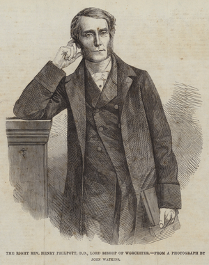 The Right Reverend Henry Philpott, DD, Lord Bishop of Worcester (engraving)