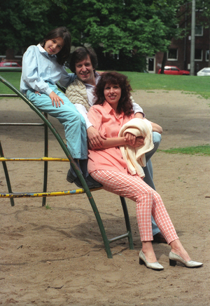 Tenor Sergej Khomov with wife and daughter in Düsseldorf company..., 1999 (photo)