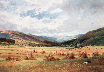 Looking up Glen Lochy near Killin, Perthsire (colour litho)