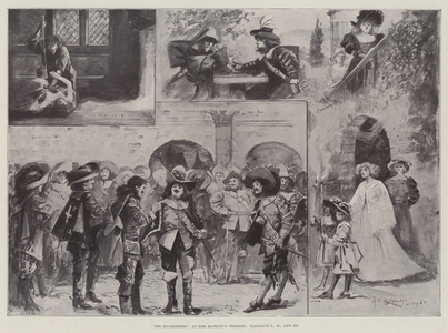 "The Musketeers," at Her Majesty's Theatre, Tableaux I, II, and III (litho)
