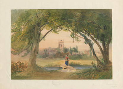 Trentham - View near Handford: water colour painting, nd [?19th cent] (painting)
