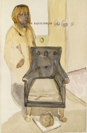 Woman in an Interior (The Equilibriad), c.1966 (w/c on paper)