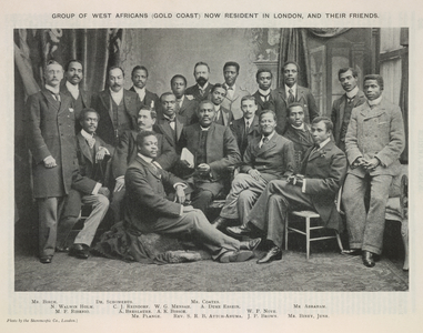 'Group of West Africans (Gold coast) now resident in London, and their friends'.