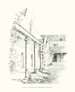 Old Quadrangle, Bromley College (litho)