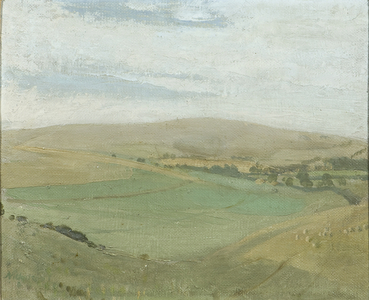Kingston Deverill, c.1933 (oil on canvas board)