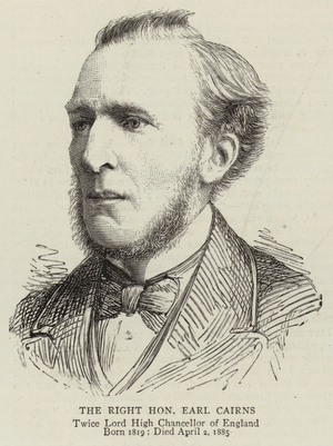 The Right Honourable Earl Cairns (engraving)