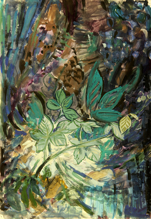 Flower Fantasy, 1974 (tempera on paper)