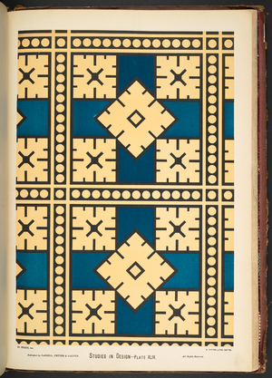 Plate xliv, from Studies in Design. [60 coloured plates.], 1874-76 (colour litho)