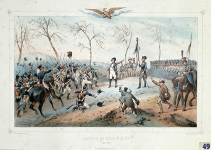 The return of Napoleon I Bonaparte from the Island of Elba (colored print)