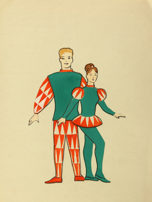 Costume Design for Circus, 1960 (gouache on paper)