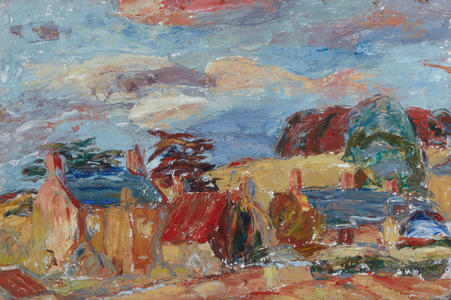 Landscape with cottages