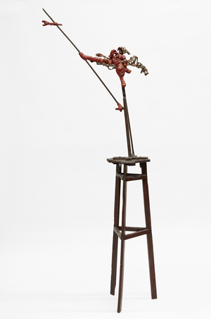 El ángel, 1972 (wood, metal, cotton, fabric, and bandages)