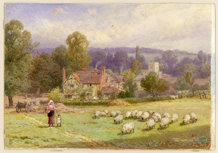 Milton's Cottage at Chalfont St Giles, Bucks (bodycolour on paper)