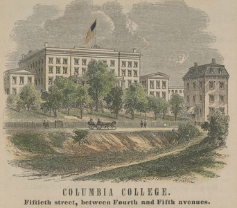 Columbia College, Fiftieth Street, between Fourth and Fifth Avenues, 1865 (colour litho)
