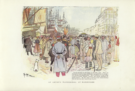 An artist's wanderings, at Marseilles (colour litho)