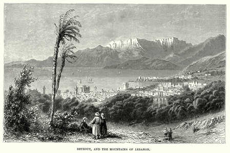 Beyrout, and the Mountains of Lebanon (engraving)