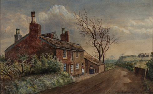 Pitses Looking Towards Alt - Showing the Birthplace of James Butterworth, 1876 (watercolour on paper)