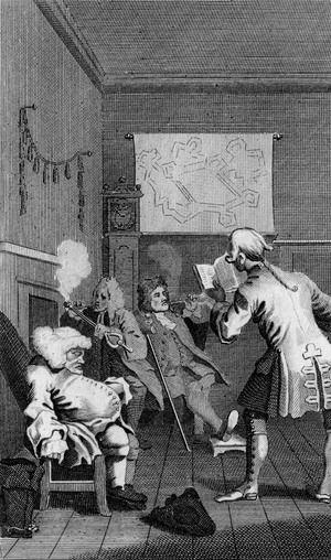 Frontispiece to Tristram Shandy by William Hogarth