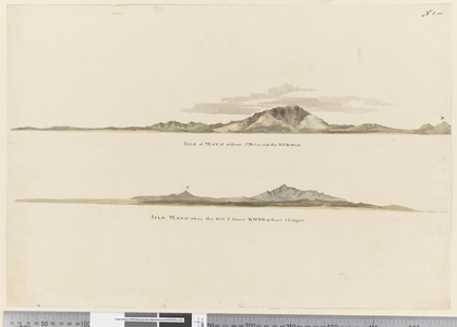 Page 1 (a) Profile of the coast of the Isle of Mayo, Cape Verde Islands. (b) Profile of the coast of Isle of Mayo Cape Verde Islands, looking north west, 1768-75 (pencil, pen & ink and wash)