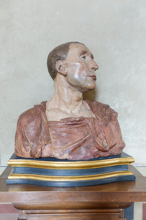 Bust of Niccolo' da Uzzano, 1450 circa (painted terracotta)