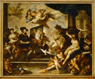 Rubens at work painting: The Allegory of Peace … (painting on canvas)