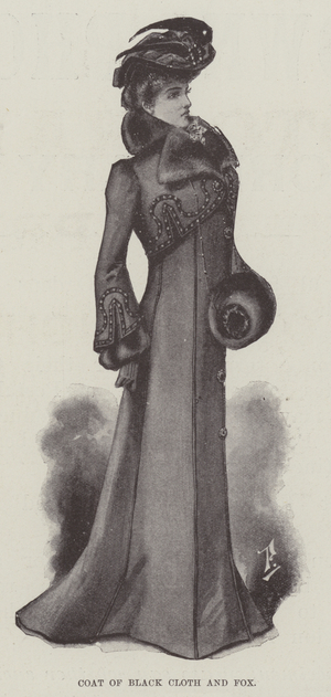 Coat of Black Cloth and Fox (litho)