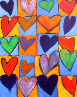 Healing Hearts, 2011 (acrylic on canvas)