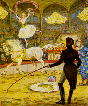 Zirkusreiterin / Circus Rider (colour litho)