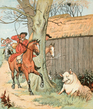 The Hunt (colour litho)