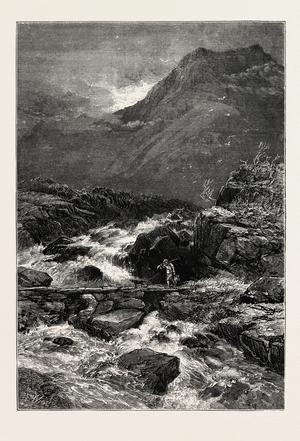 The Stream from Llyn Idwal, North Wales, UK, 19th Century Engraving