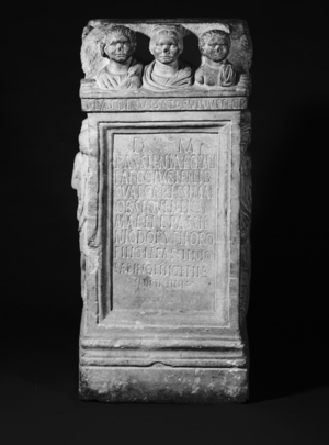 Grave altar of Passienia Gemella, 135-45 AD (marble)