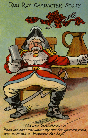 Major Galbraith, from Rob Roy, by Sir Walter Scott (colour litho)