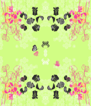Sweetpea Repeat, 2013 (mixed media digital image)