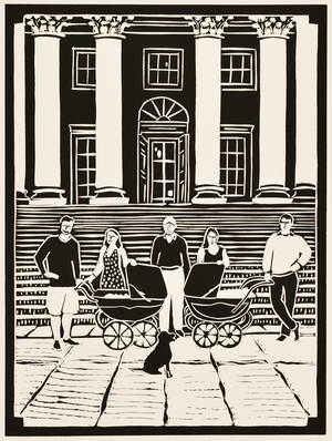 Months of the year: August, 2012 (linocut) 