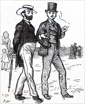 An Englishman and Frenchman at a seaside resort