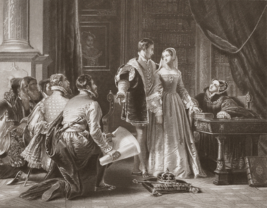 Lady Jane Grey's reluctance to accept the crown, engraved by A.H. Payne (litho)