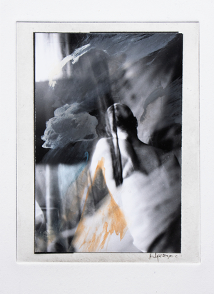 Vapour , 2023 (gouache on silver gelatin print)