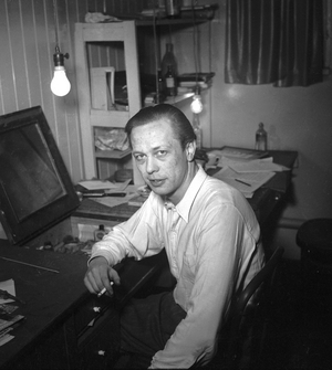 Trondheim 194802 Actor Frimann Falck Clausen at Trøndelag Theater …, 1948 (photo)