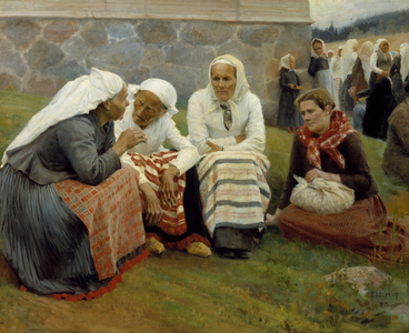 Women of Ruokolahti on the Church Hill, 1887 (oil on canvas)
